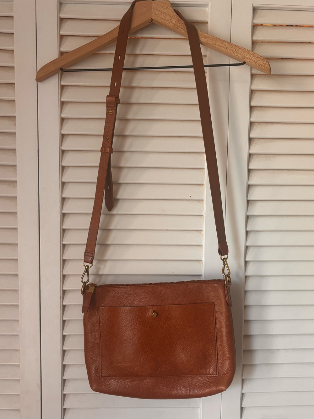 Madewell Cognac Leather Crossbody Bag